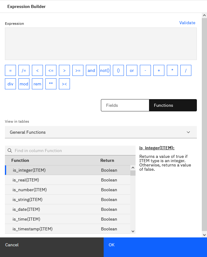 Expression Builder