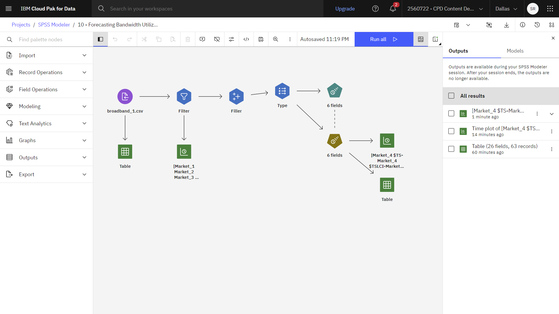 Final modeler flow