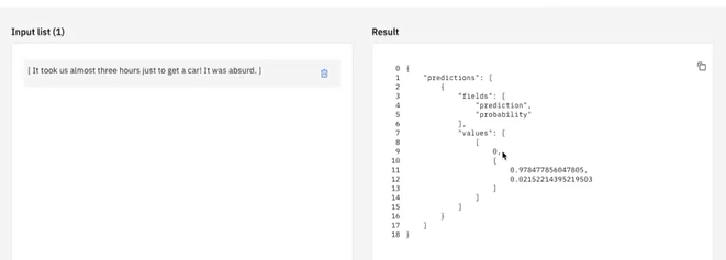 Predicting a satisfaction score