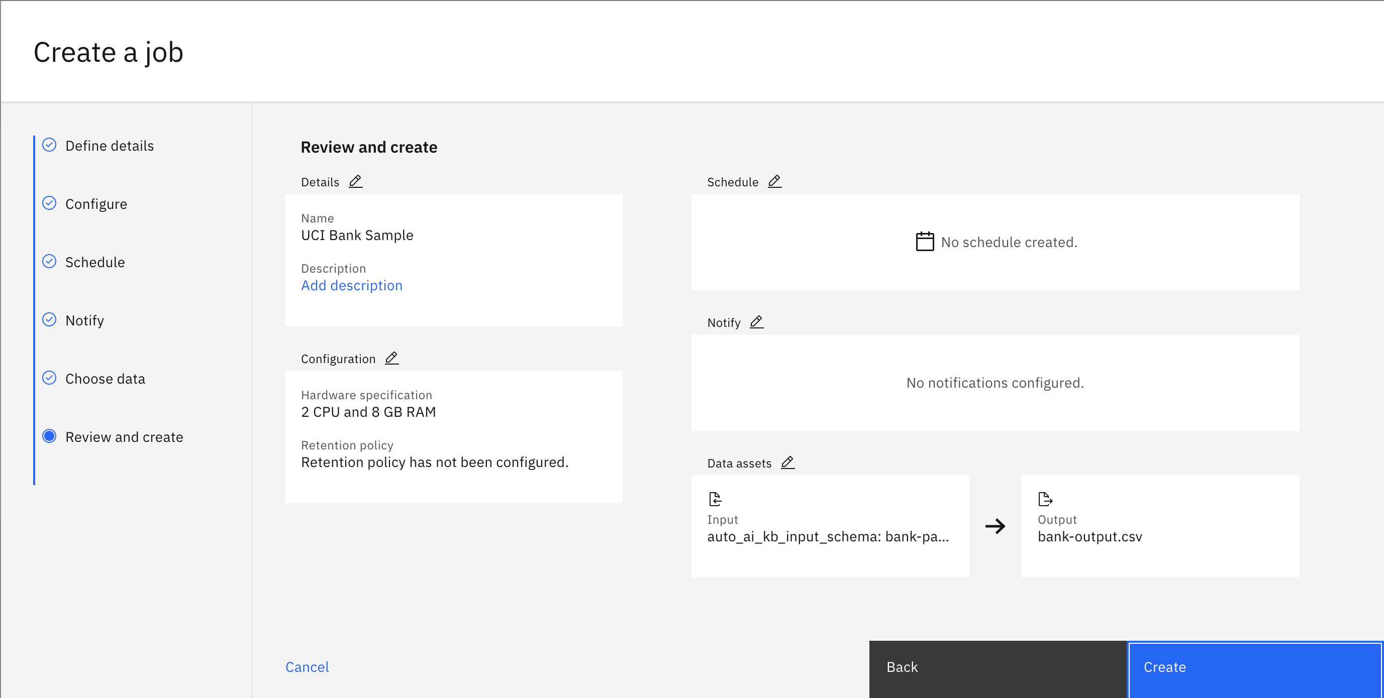 Create a job for the batch deployment