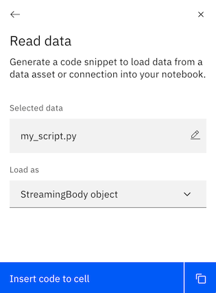 Insert StreamingBody object to notebook