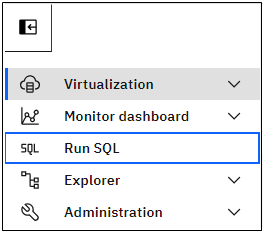 Data Virtualization Service menu