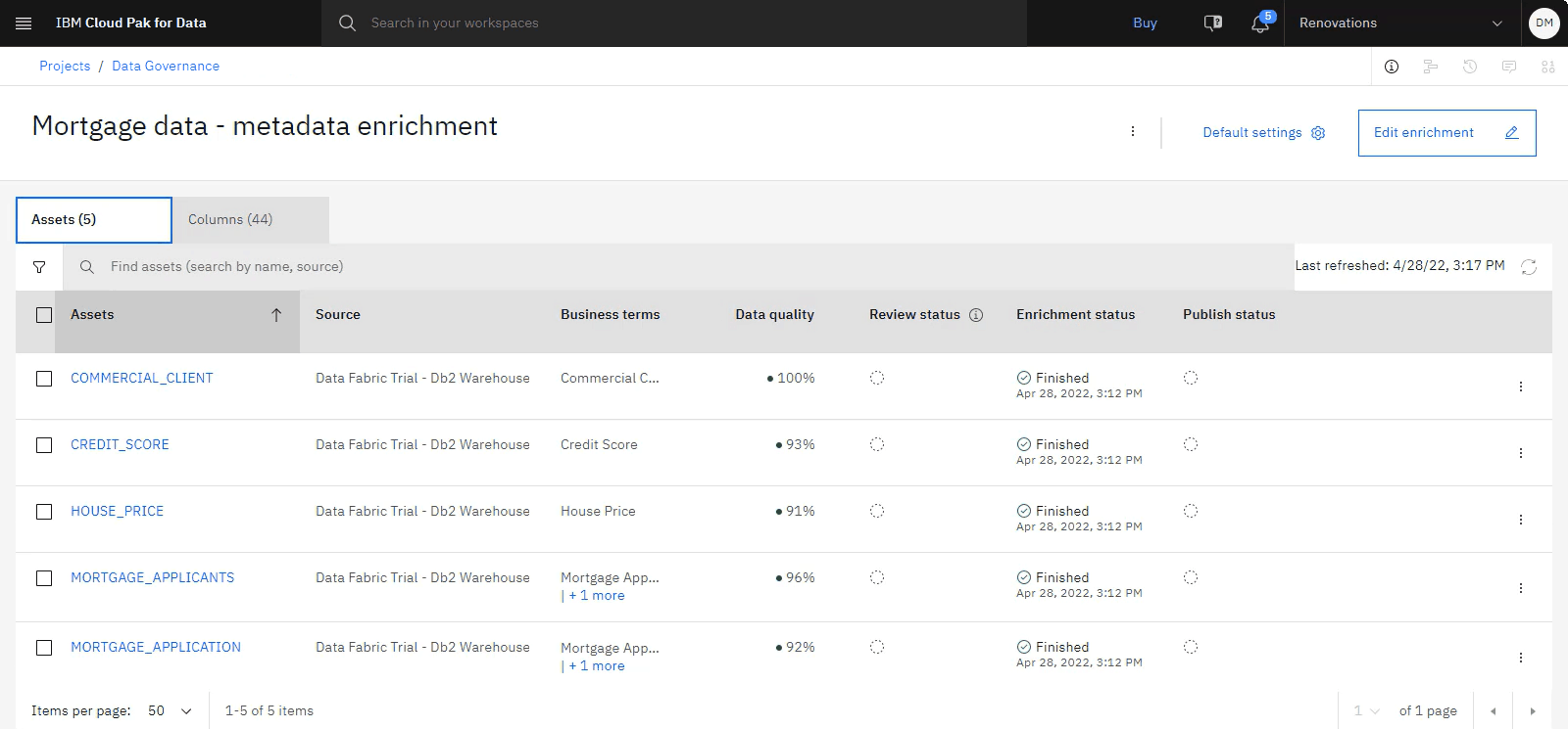 Metadata enrichment asset