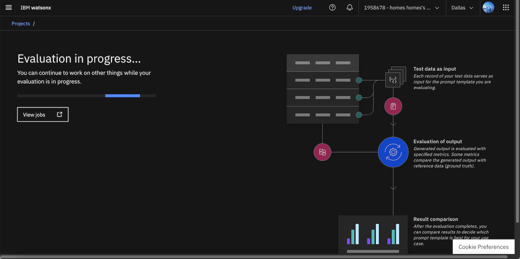 View evaluation assets