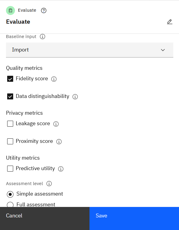 Evaluate node options